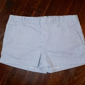 Forever 21 blue striped white shorts